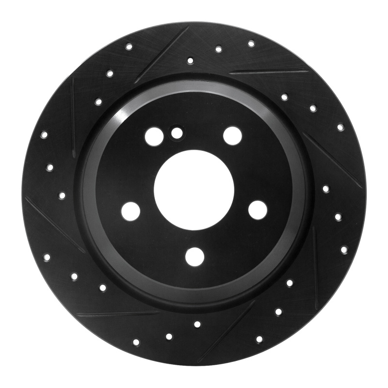 Mercedes-Benz S550 Brake Rotor (1) - Rear Left - R1 Concepts - Drilled & Slotted - Black - `07-`13 Mercedes-Benz S550 Brake Rotor (1) - Rear Left - R1 Concepts - Drilled & Slotted - Black - `07-`13